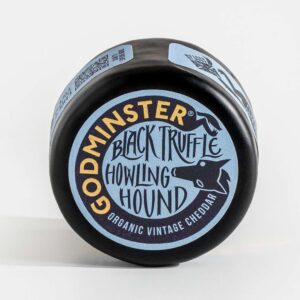 Godminster 200g Truffle Cheddar – English cheddar infused with truffle in 200g truckle