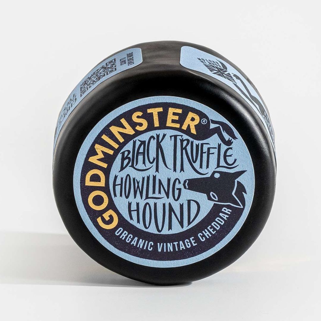 Truffle 200g Godminster 200g Truffle Cheddar – English cheddar infused with truffle in 200g truckle