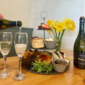 Johns Of Instow Cafe afternoon tea from our deli. Book today for Mothers day 2025