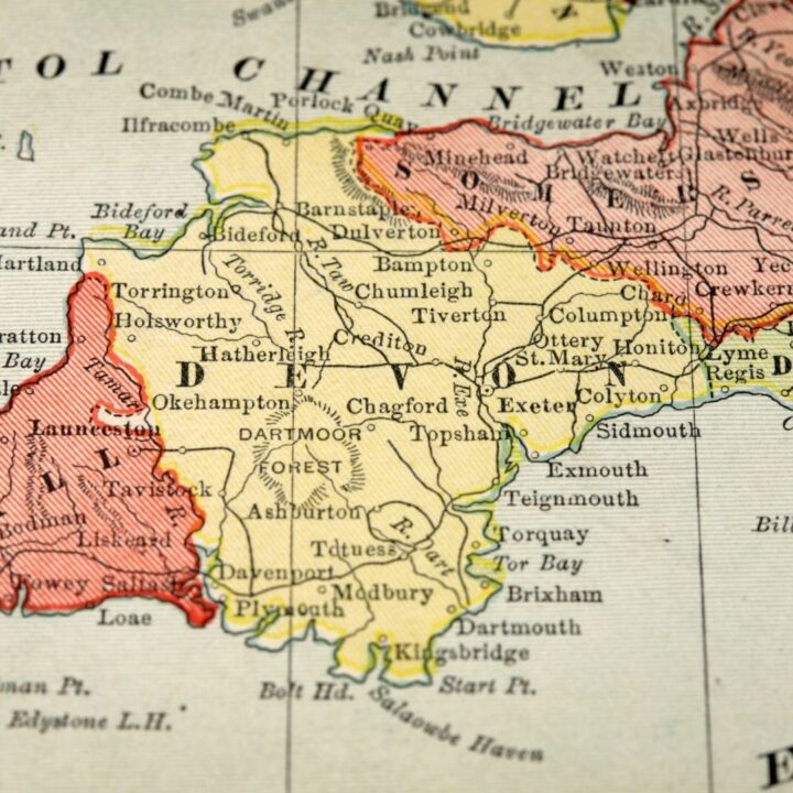 Map of Devon