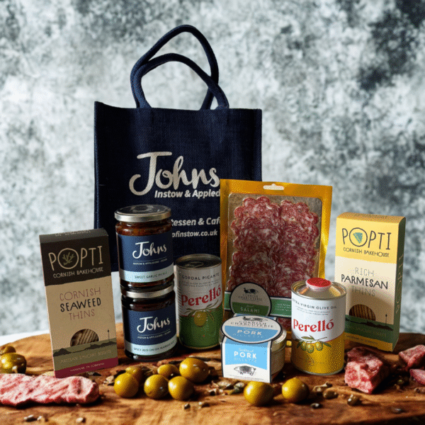 Johns Mini Hamper Savoury selection, perfect gifting for every occasion. Packed full of luxury, local and loved hampers making them the perfect corporate gift