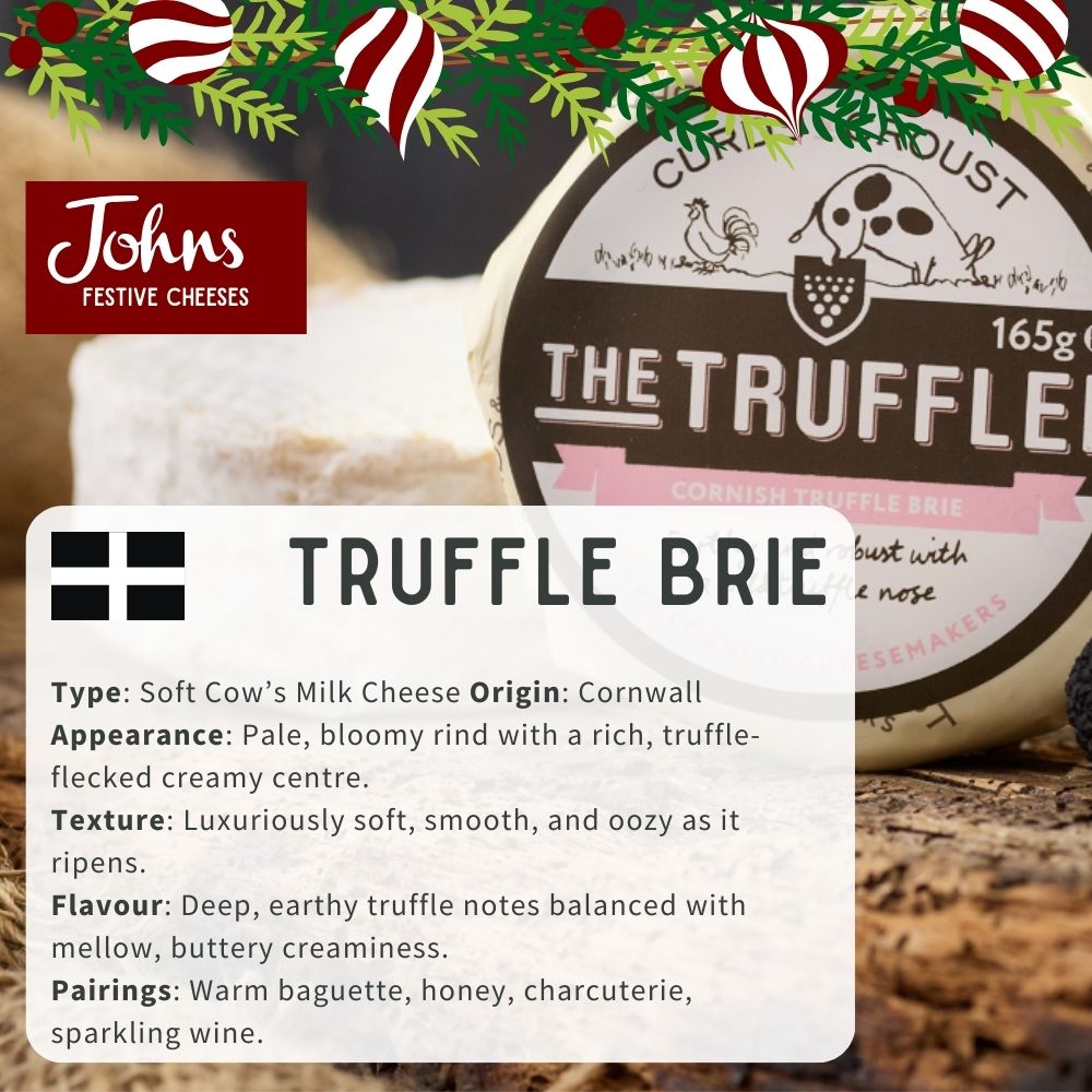 The Truffler – Curds & Croust Earthy truffle notes folded into a soft, creamy base. Decadent, aromatic, and a guaranteed showstopper.