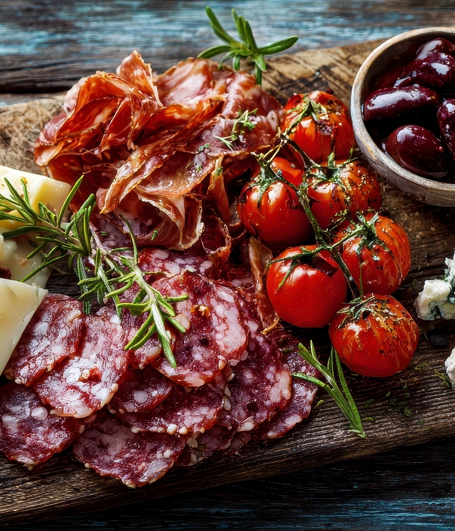 deli plate of food