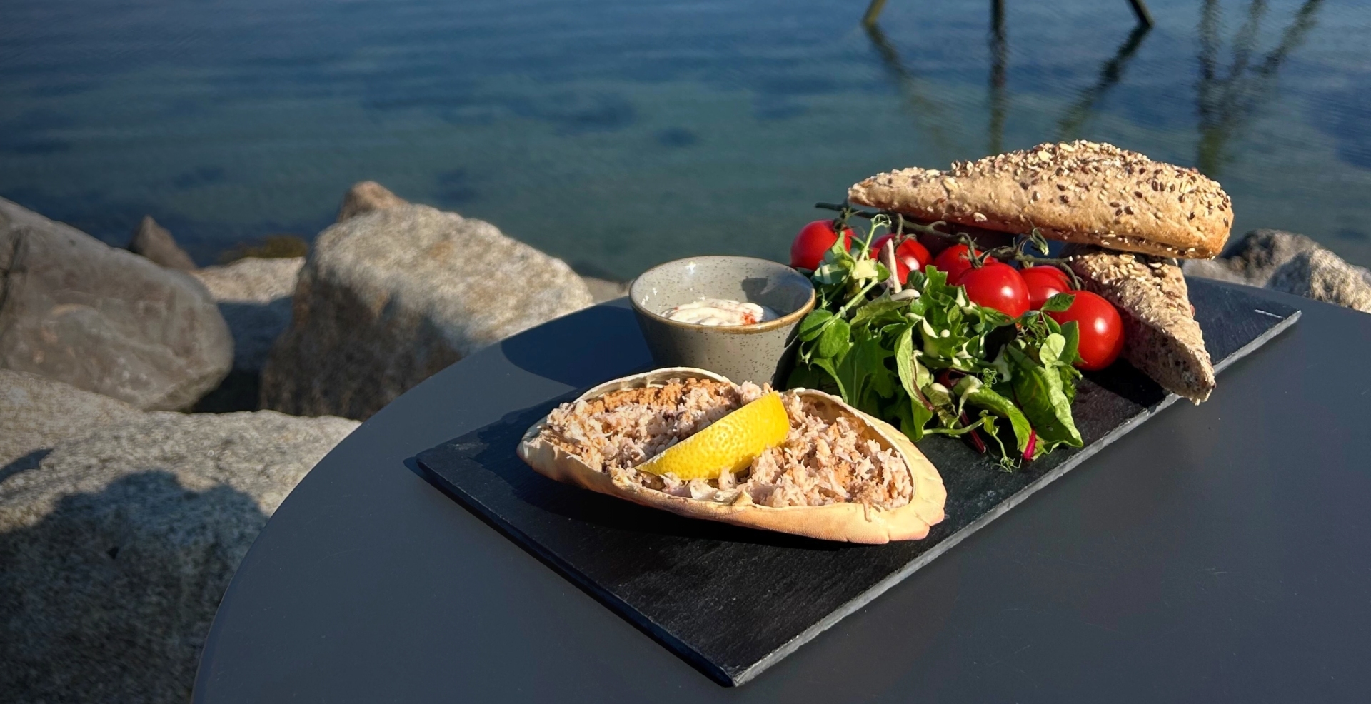 sandwiches on beach