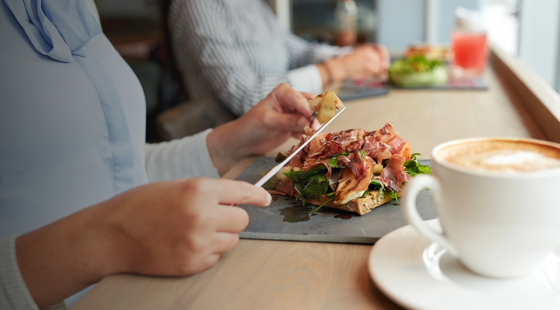 person eating food