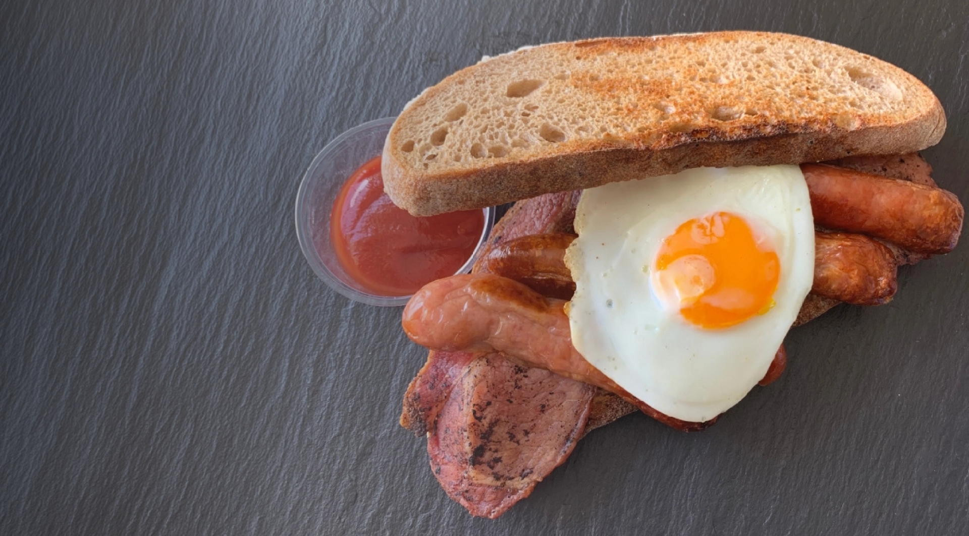 back and egg sandwich