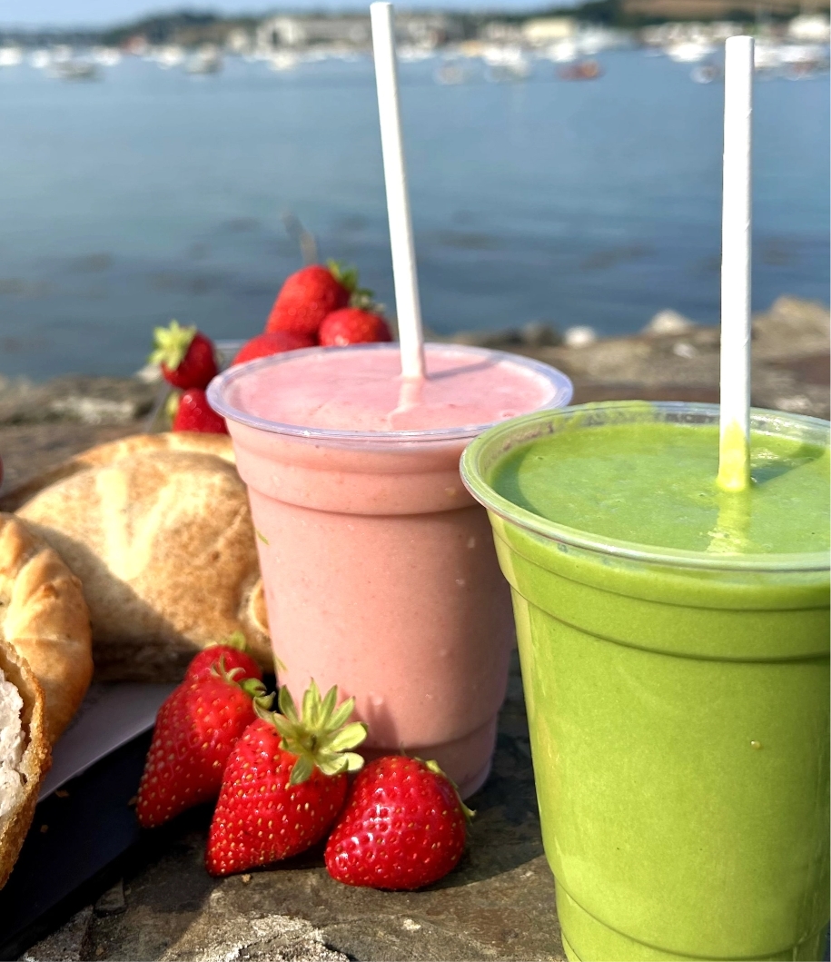 smoothies on a wall