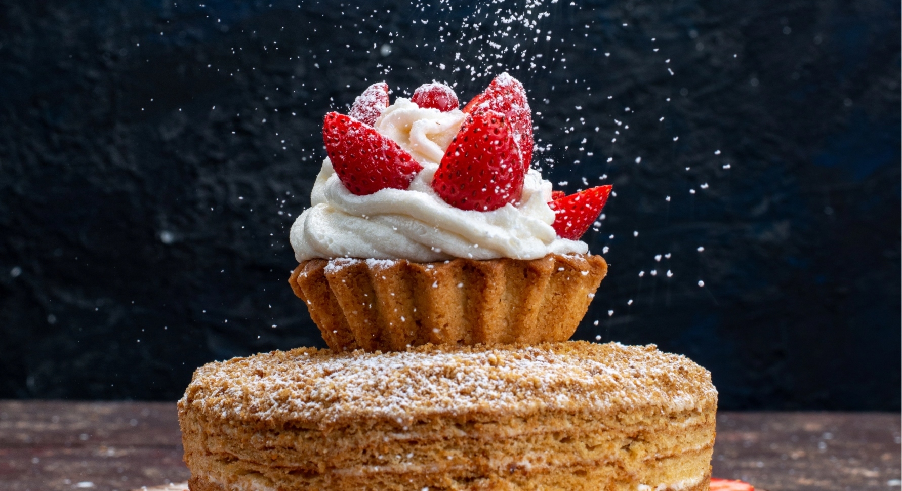 red strawberry cake
