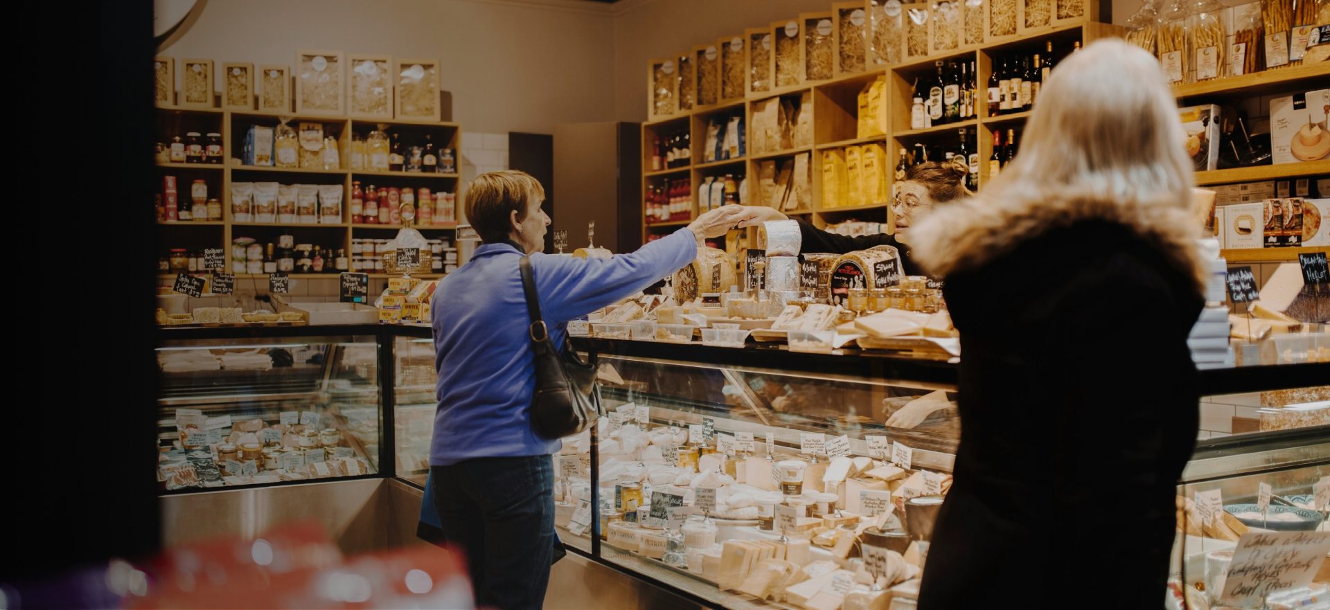 women in shop
