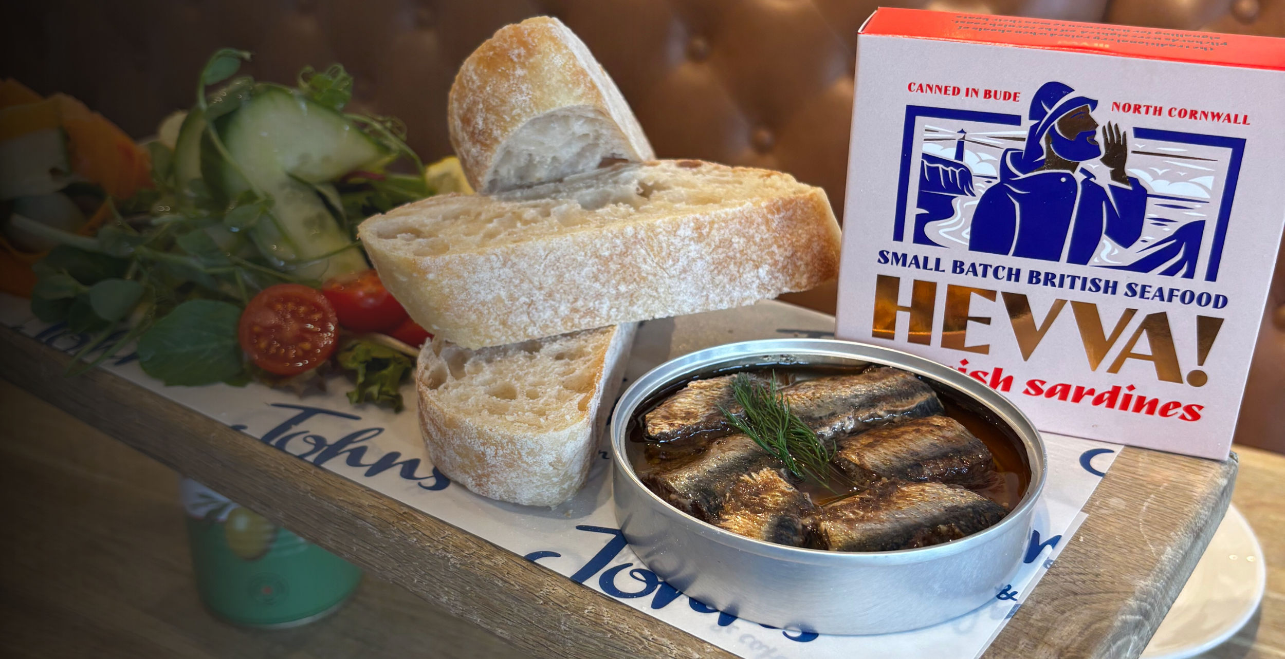 Tinned Fish Platter in Appledore's Cosy Cafe