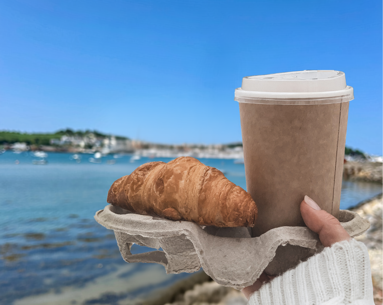 Takeout Coffee & Croissant