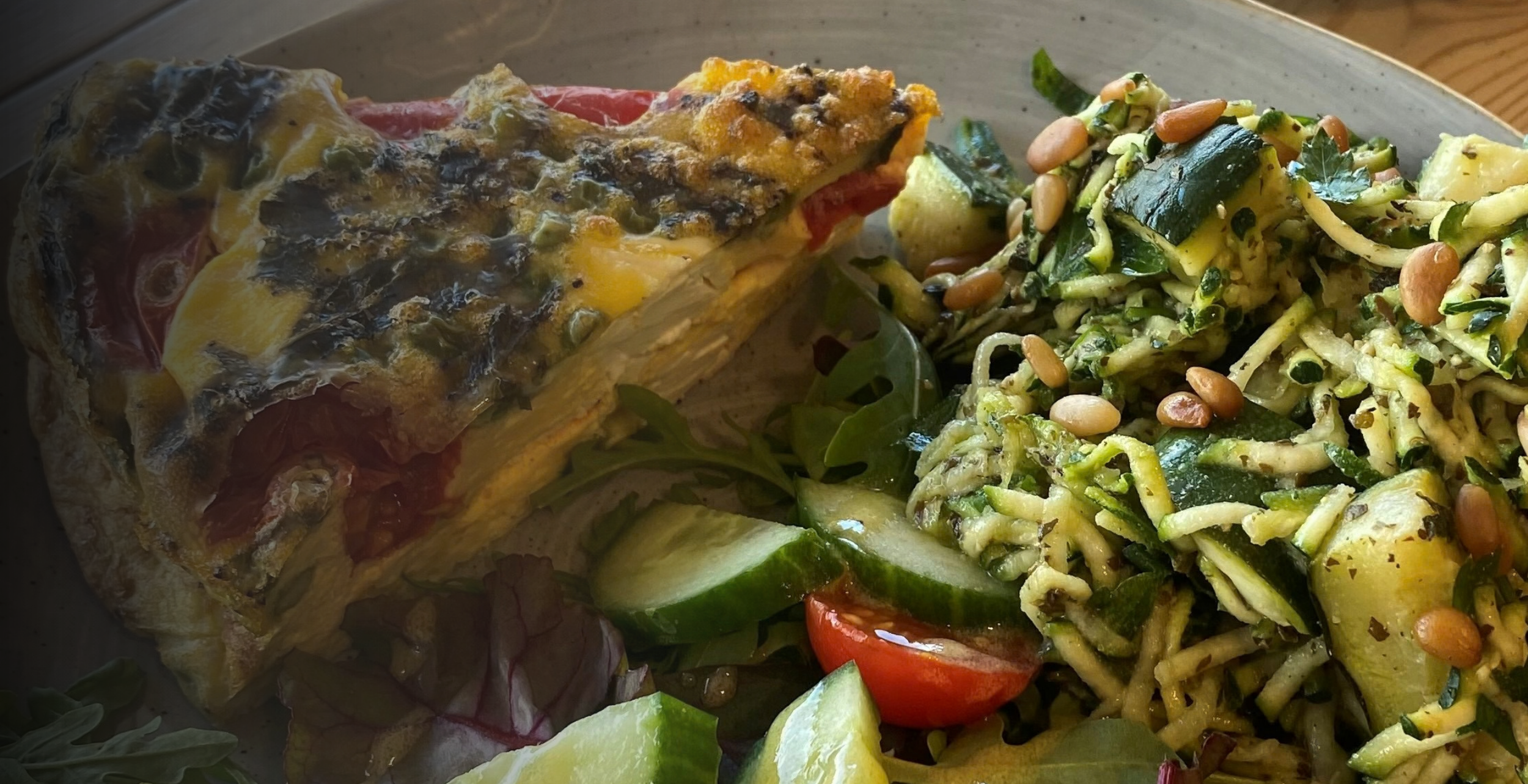 Johns Deli Quiche & Salad plate